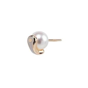 Hirotaka Birds of Paradise Pearl and White Earring